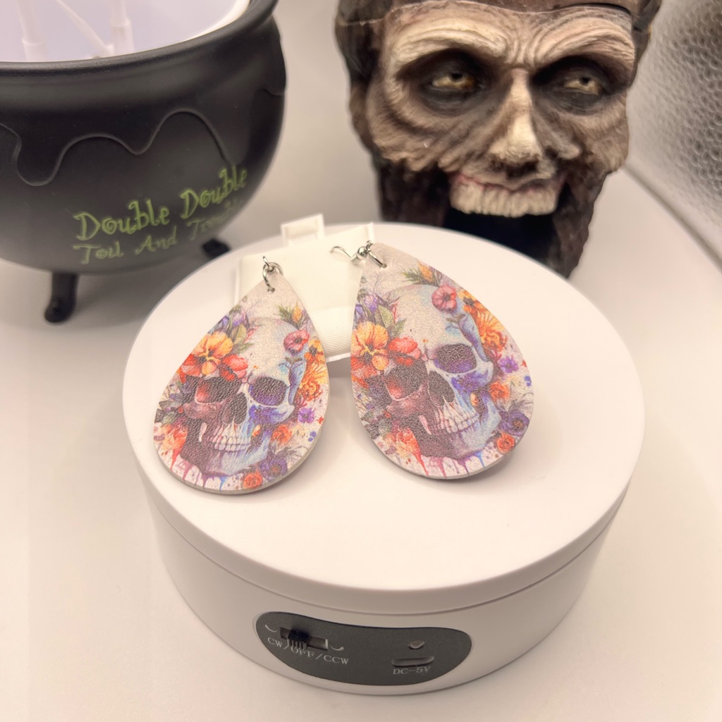 Retro Goth Foam Halloween Earrings New
